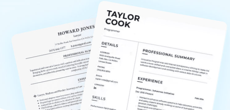 Double resume comparison